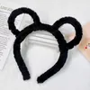 Hair Accessories Cute Solid Bear Ears Plush Hairband For Girls Lovely Fluffy Decorate Headband Hoop Fashion