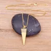 Pendant Necklaces Nidin Trendy Solid Triangle Geometric Design For Men Women Gold Plated Streetwear Hip Rock Zircon Necklace Jewelry