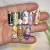 Decorative Objects Figurines 10pcs Mini Beverage Drink Bottle Charms Resin Pendant DIY Jewelry Making Necklace Earrings Bracelets Phone Keychain Craft 230428