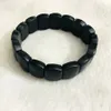 Chain Wholesale 1pcs 100% Natural Russia Shungite Bracelet Healing Gem stone Jewelry Bracelet Rich in Fullerenes 231130