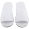 Disposable Slippers el Disposable Slippers 5 Pairs Spa el Guest Slipper Open Toe Towelling Disposable Terry Style Breathable Soft White Shoes 231129