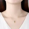 Charmoso colar de pingente de pedra retro pavão feminino Moda de luxo 3A Zircão S925 Colar de prata fêmea fêmea de 18k Chain de colar de ouro de 18k Presente de jóias sofisticadas