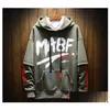 Mens Hoodies Sweatshirts MWXSD Tryckt Solid Japan Style Spring For Men Cotton Streetwear Hip-Hop Tracksuits M-5XL Drop Delivery Appar DH8AB