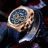 ساعات المعصم الإبداعية المخصصة للرجال Quartz Wristwatch Silicone Tape Sin Sun Sun Calendar Watch Hight End Watch for Men