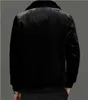 Men's Fur Faux Autumn and Winter Mink Fleece Trendy Top High End Coat Casual Middle Aged Youth Jacket Black Coffee 231129