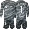 Club Team målvakten långärmad fotboll 1 Marc-Andre ter Stegen Jersey målvakt GK Set 13 Inaki Pena 26 Ander Astralaga Antoni Ramallets fotbollsskjorta man barn Basai