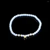 Pulseras fluorescentes de moda con cuentas de 4mm, brazaletes con forma de estrella bonita, pulsera luminosa para hombres que brillan en la oscuridad para mujeres