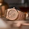 Audemar Pigue Watch Automatisk mekanisk rörelse Män armbandsur Royal Oak 120-årsjubileum 18 Carat Rose Gold 25810or OO.0944.O1 WN-3PX3