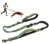 Hundhalsar kopplar TSPRO Hands Free Dog Treh för att gå igång med säkerhetsbilsäker bälte stötdämpande bungee koppel med vadderat handtag 231129