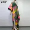 Femme Winyi Winyi Winter Femmes Tassel Personnalité de tous les jours Cardigan manteau robe lâche robe longue épais Taille libre chaude Middle East Kaftan 231129