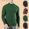 Sous-vêtements thermiques pour hommes Sous-vêtements thermiques pour hommes Pull à col montant Pull à manches longues Hauts T-shirt Respirant Invisible Thermo Warmer Blouse L231130