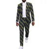 Garnitury męskie Blazery przybysze afrykańskie impreza noszą niestandardowe swobodne garnitury męskie Blazery Patch Spodni Ankara Modna odzież ślubna 231127