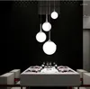 Ljuskronor modern mjölkklot glas skugga taklätt restaurang bar villa el pendent lampdekor belysning fixtur PA0639