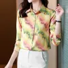 Damesblouses Shirts Mode Bedrukt Damesstijl Dame Lange mouw Dames Casual Basic Tops Blusasyolq