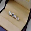 Hoge kwaliteit S925 Sterling zilver 2ct 4ct CZ diamanten Stud Oorbellen met Zirkoon Steen Vrouwen mannen bruiloft Verjaardagscadeau Bijouterie287c