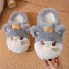 Slipper Feerldi Children Slipper Cat Animal Cartoon Kids Skor Top Quality Flat Flip Flop Lovely Little Kitten inomhus mjuka tofflor 231130