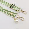 Adjustable Crossbody Long Mobile Phone Lanyard Wide Cloth Neckband Strap Rope Women's Pearl Hanging Ornaments Anti-Lost Lanyard Popular Party Gifts