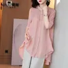 Blouses pour femmes été grande taille broderie irrégulière Blouse col rond demi manches lâche chemise hauts Vintage décontracté femmes vêtements