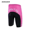 Women 2017 cycling shorts girl black pink outdoor summer bike clothing lovely pro team riding wear NOWGONOW gel pad Lycra shorts294e