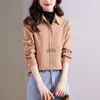 Blusas para mujer Camisas de manga larga Camisa de pana para mujer Moda 2023 Otoño Invierno Elegante Señora Tops básicos Vintageyolq