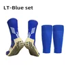Protective Gear A Set Hight Elasticity Football Shin Guards Adults Kids Sports Legging Cover Outdoor Protection Nop Slip Soccer Socks 231129