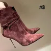 Bottines en cuir/daim de qualité supérieure pour femmes, talons hauts de 10.5cm, bottines à bout pointu, cadeau pour femmes