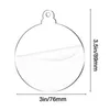 Christmas Decorations Clear Acrylic Ornament Clear Flat Ornaments For Crafts Round Ball Bubble Christmas Tree Hanging Pendant Acrylic DIY 231129