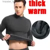 Men's Thermal Underwear Thermal Wear For Men Long johns Mens Cotton Thermal Underwear SUITS Turtleneck Winter Tops+Pants 2 PIECES SET Warm Thick Velvet L231130