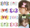 8 PCSLOT Księżniczka Hairgrips Glitter Hair Bows with Clip Dance Party Bow Fair Clip Girl