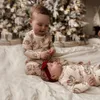 Conjuntos de roupas 2 pçs roupas de bebê conjuntos de natal nascido menina roupas bodysuit calças crianças pijama conjunto bebê menino roupa infantil para 0-5y 231129