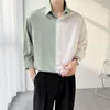 Chemises habillées pour hommes été chemise à manches courtes hommes mode société hommes coréen lâche surdimensionné glace soie bureau formel
