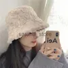 Beanie/Skull Caps Autumn and Winter Leopard Print Pattern Fisherman Hat Women's Fleece Thick Cow Print Pot Hat Fashion Versatile Bowler Caps J231130