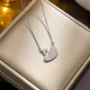 Colliers pendants Collier de créateur Fashion Womens Crystal Collier Luxury Luxury Y2K Dance blanche Swan Cadeaux pour les filles