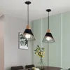 Подвесные лампы ретро металлическая деревянная люстра Черная клетка E27 Промышленная винтажная потолочная свет для спальни чердак прихожая