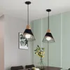 Hanglampen retro metalen houten kroonluchter zwarte kooi e27 industrieel vintage plafondlicht voor slaapkamer loft woonkamer gang