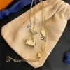 Luxury Designer Necklace Ladies Pendant Long Bag Necklaces Womens Silver Gold Necklace Jewelry Love Wedding Gift 18K Gold Plated Boutique Necklace 2311301D