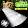 20Pcs 250x500mm PVC Mushroom Grow Bag Spawn Bag Substrate High Temperature Resistant Pre Sealable Garden Supplies Planting Bags 21209o