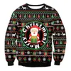 Men's Sweaters Ugly Christmas Sweaters Green Jumpers 3D Funny Printed Holiday Party Xmas Sweatshirt for Party Birthday Xmas Sweatshirt 231130