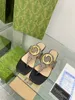 Designer lyxiga sandaler tofflor lägenheter kvinnor mules klassisk bild vintage sandal äkta läder flip flops kvinnor blondie thong sandal storlek 35-41
