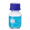 50ml Glass Round Media Storage Bottles Pack Of 10 Lab With GL32 Blue Screw Cap Fo Scientific