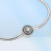 100% 925 Bracelet de chaîne halo en argent sterling ajusté Authentic européen Charme de rebut pour les femmes accessoires de bijoux de bricolage de la mode 2039046