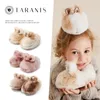 Slipper taranis pojkar flickor unisex söta inomhusskor bomulls tofflor glider på brun rosa för barn små barn stora barn barn 231129