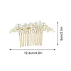 Headpieces 5Pcs Simulated Pearl Hair Pins Clips Women Flowers Combs Wedding Bridal Party Accessories Head Ornaments Jewelry Gift