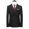 Herenpakken Blazers Merkkleding Mannen Double Breasted Pak Mannelijke Slim Fit Pak Jassen Man Vrije tijd Bruidegom Jurk Plus Size S6XL 231129