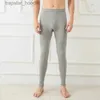 Herrens termiska underkläder Fashion Thermal Underwear för män 100%bomull Långa Johns Elastiska termiska bot Underkläder Mens Warm Thermo Leggings Long Pants L231130