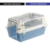 kennels pens Two Door Top Load Plastic Kennel Pet Carrier Basket for Dog Bed Blue 22-Inch Houses Dogs Small House Habitatsvaiduryd