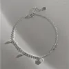 Charm Bracelets 925 Silver Plated Zircon Love Heart For Women Girls Elegant Wedding Party Jewelry Sl525