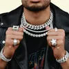 Nowy złoty srebrny kolor 18 mm duży klasyczny łańcuch kubański Link Naszyjnik Bling 2 Raw Cz Cuban Link łańcuch dla mężczyzn biżuteria Hiphop3933712