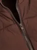 Kamizelki damskie moda jesienna stojak elegancki płaszcze w dół ciepłe odzież odzieżową bezkształconą bez rękawów kurtki 231129