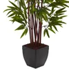 Decorative Flowers Nearly Natural 4' Bamboo Artificial Tree With Planter Green